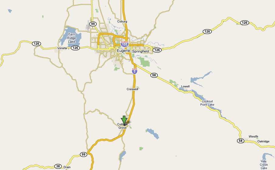 Area Maps Cottage Grove Oregon