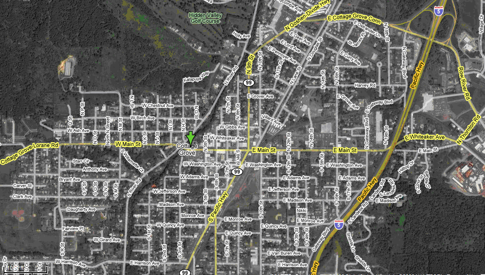 Cottage Grove Oregon Map Area Maps | Cottage Grove Oregon