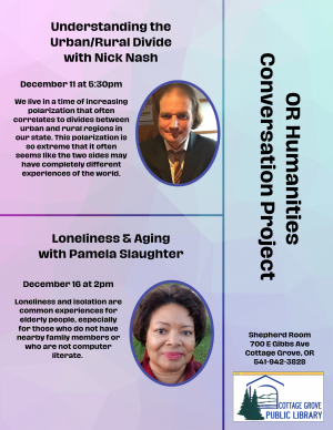OR Humanities Conversation Project flyer