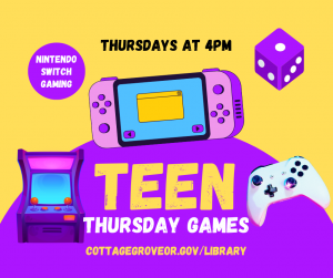 teen thursdays gaming social time