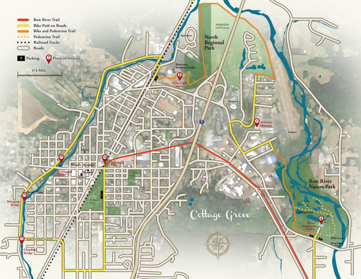 Cottage Grove Oregon Parks Map