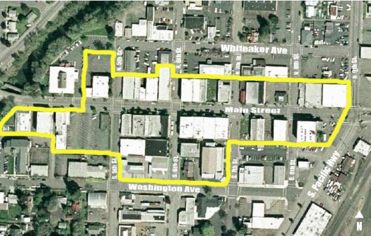 Map of Cottage Grove Historic District