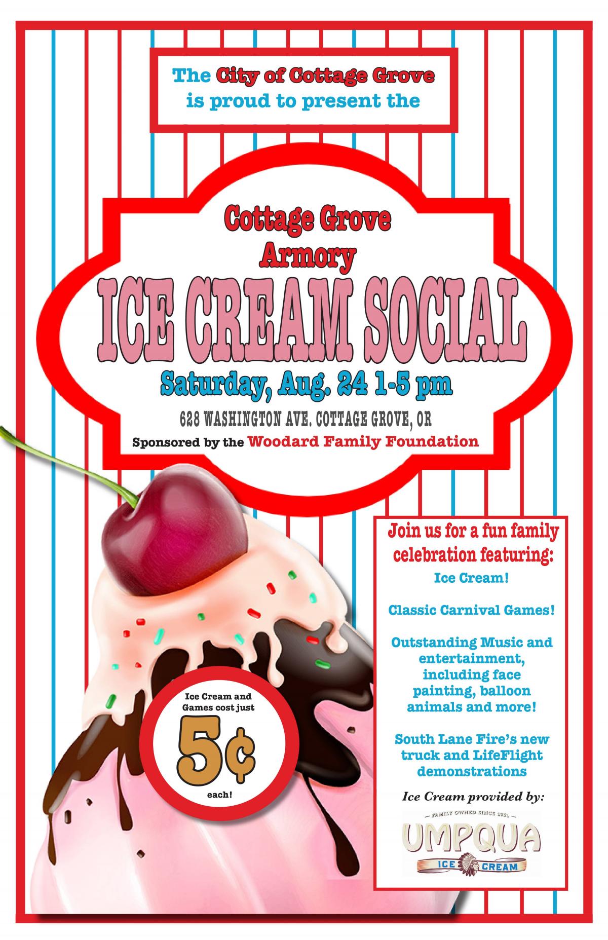Cottage Grove Armory Ice Cream Social - Saturday, August 24, 2019 -1:00 to 5:00 pm