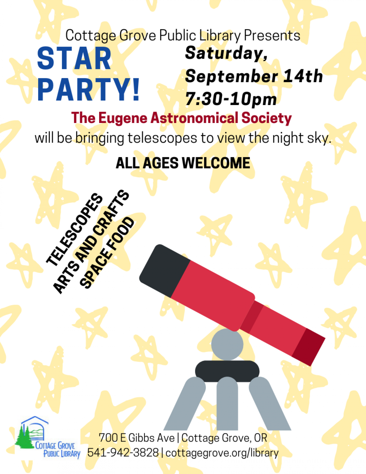 Star Party September 14th 7:30-10pm