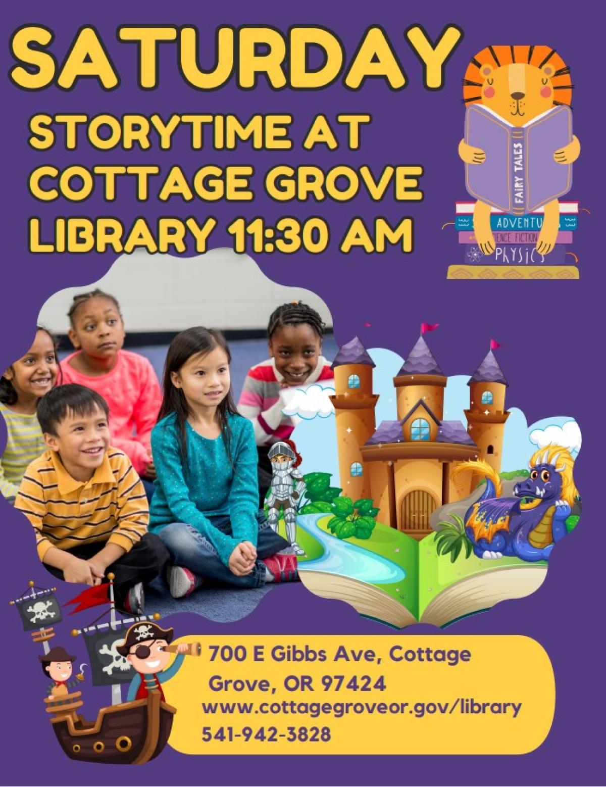Saturday Storytime at 11:30am