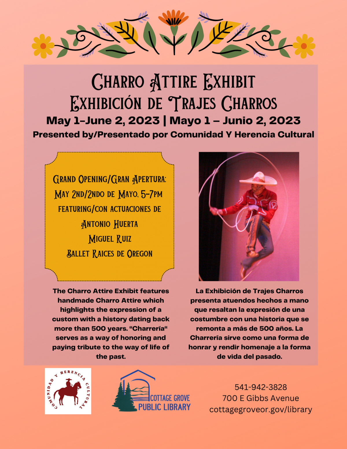 Charro attire exhibit poster