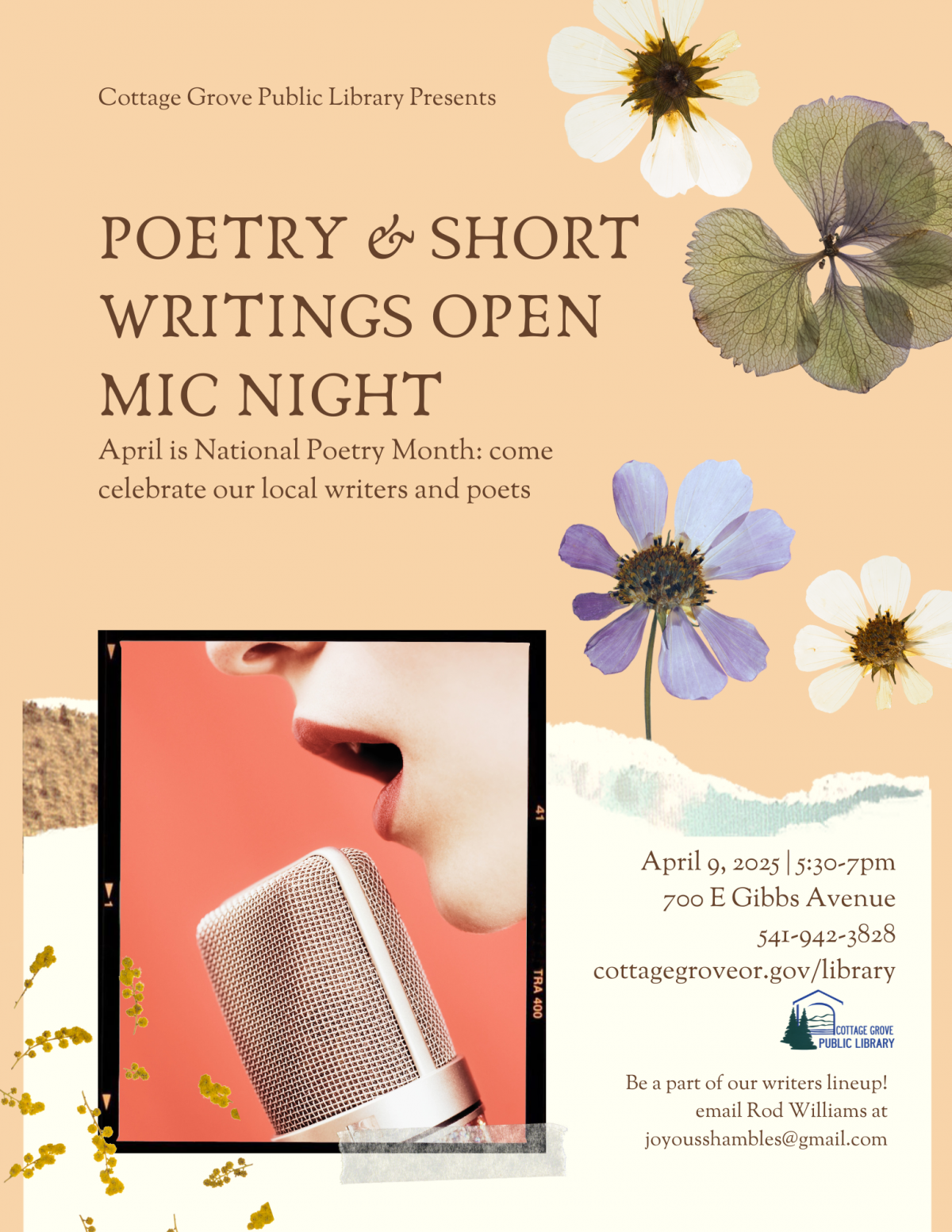 poetry and short writing open mic