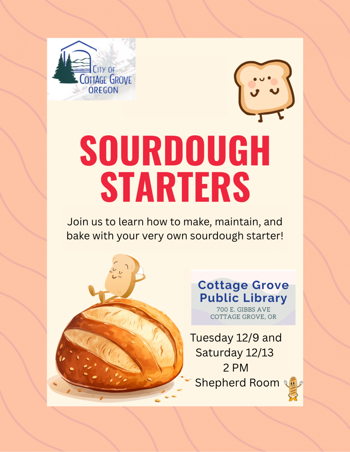 Sourdough Starter class: learn how to make, maintain, and bake with your very own sourdough starter!